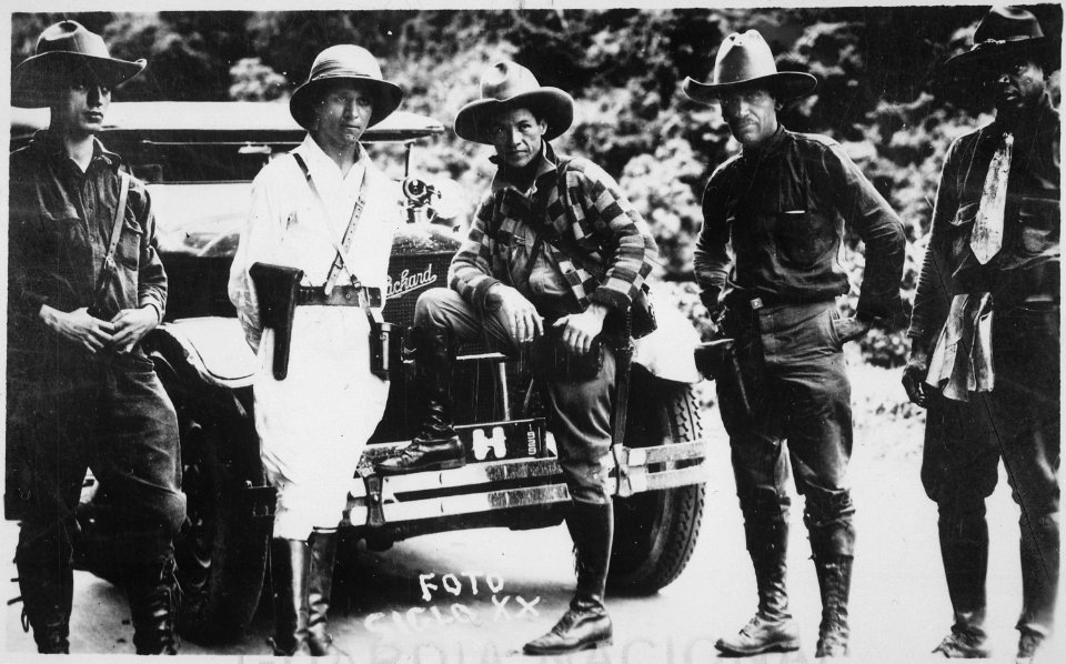 General Sandino (center) and Staff enroute to Mexico. Siglo XX., 06-1929 - NARA - 532357