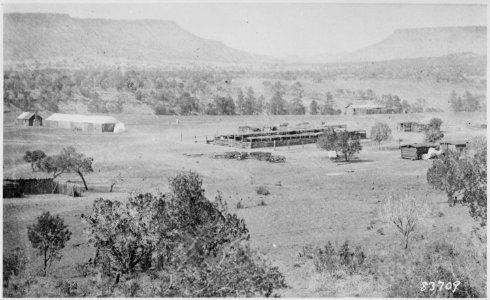 General view of the corral and surrounding area at Camp Apache, Ariz. Terr., 1877 - NARA - 530878
