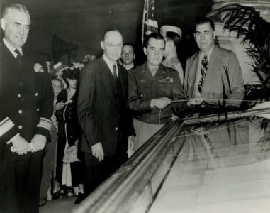 General Mcauliffe Unveiling the German Surrender Documents in the Rotunda of the National Archives, June 6, 1945 photo