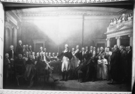 General Washington Resigning his Commission to Congress. Annapolis, Maryland December 23d, 1783. Copy of painting by Joh - NARA - 512779