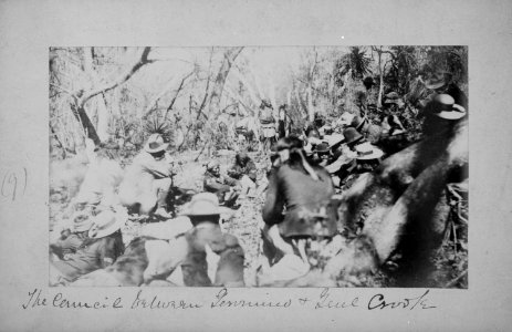 Geronimo, The Council between Geronimo and General Crooke (From L. D. Greene Album). - NARA - 533084
