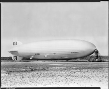 German airship Hindenburg at Lakehurst, New Jersey. - NARA - 518856