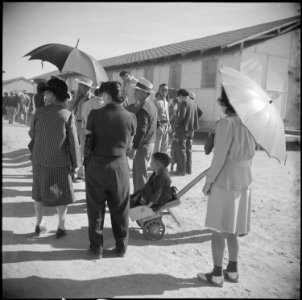 Gila River Relocation Center, Rivers, Arizona. A view of the crowd at the Harvest Festival held at . . . - NARA - 538600