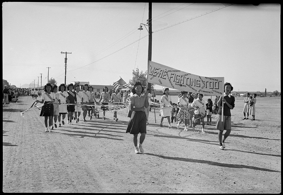 Gila River Relocation Center, Rivers, Arizona. Many organizations are represented in the Rivers' Ar . . . - NARA - 539499