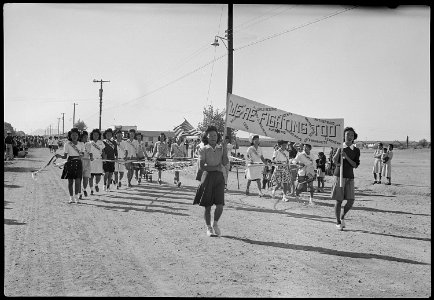 Gila River Relocation Center, Rivers, Arizona. Many organizations are represented in the Rivers' Ar . . . - NARA - 539499