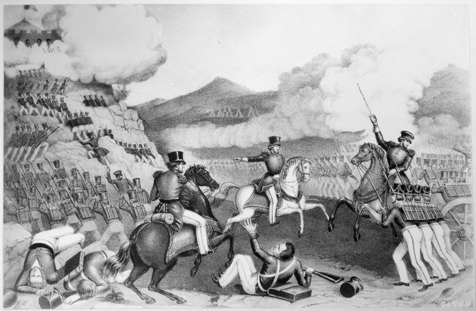 General Taylor at the Battle of Resaca de la Palma. Captain May receiving his orders to Charge the Mexican Batteries, Ma - NARA - 531110
