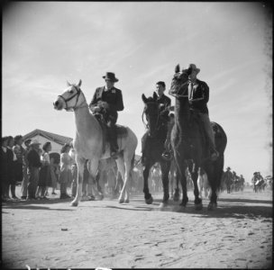 Gila River Relocation Center, Rivers, Arizona. Participants in the Harvest Festival Parade held at . . . - NARA - 538606