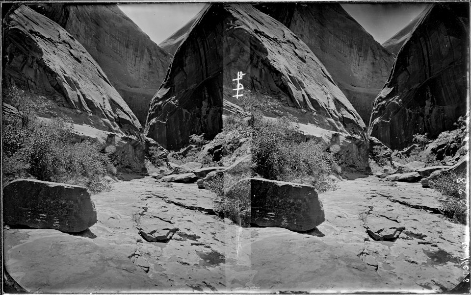 Glen Canyon. A side canyon. Fennemore photo. Old nos. 300, 397, 863, 407, 867. Negative destroyed by authority of... - NARA - 517988