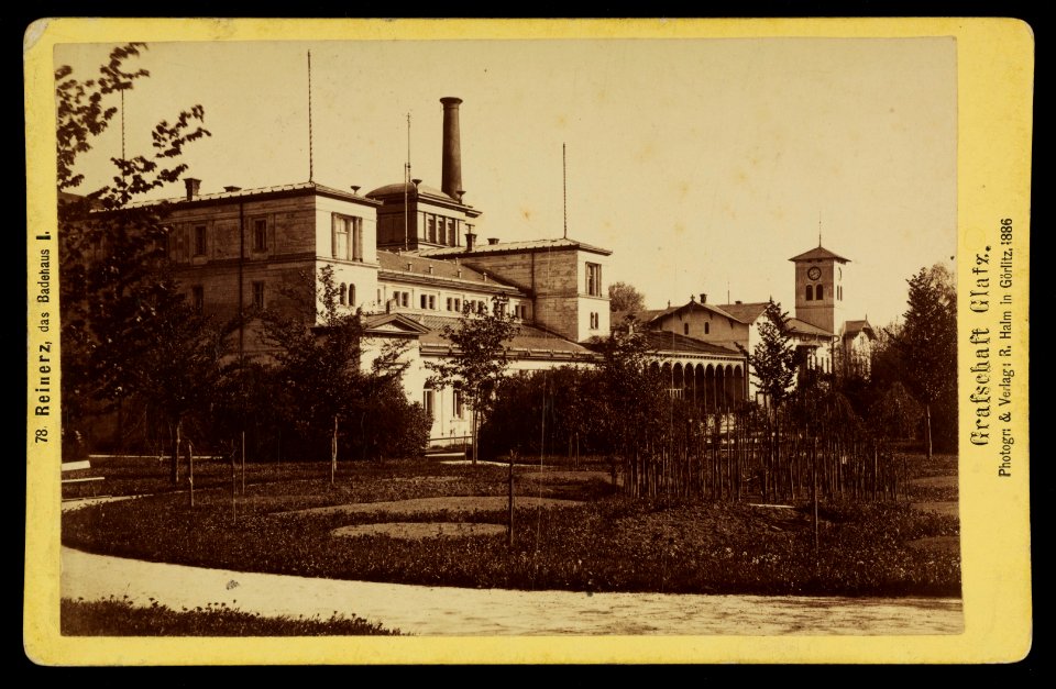 Grafschaft Glatz - Reinerz, das Badehaus 1 1886 (69308136)