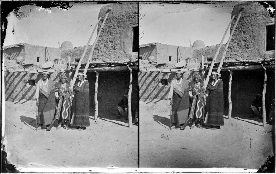 Governor, Lieutenant Governor and Alcade, Zuni Peublos, New Mexico 1873 - NARA - 519771