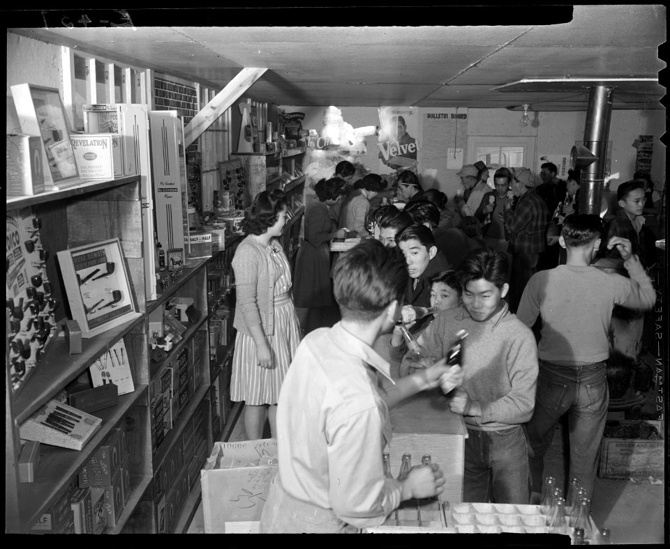 Granada Relocation Center, Amache, Colorado. A section of the general store. - NARA - 539014