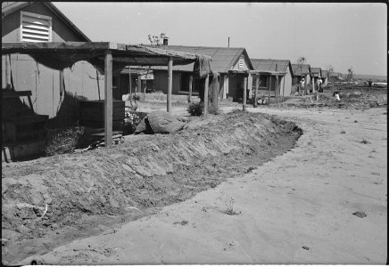 Granada Relocation Center, Amache, Colorado. 9E Block after flood. - NARA - 537237