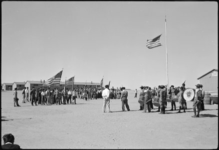 Granada Relocation Center, Amache, Colorado. A scene from the Boy Scout Memorial Day Parade, which w . . . - NARA - 537204