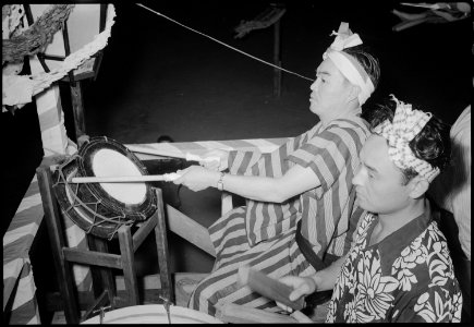 Granada Relocation Center, Amache, Colorado. Although music for the Bon Odori held August 14, was f . . . - NARA - 537372