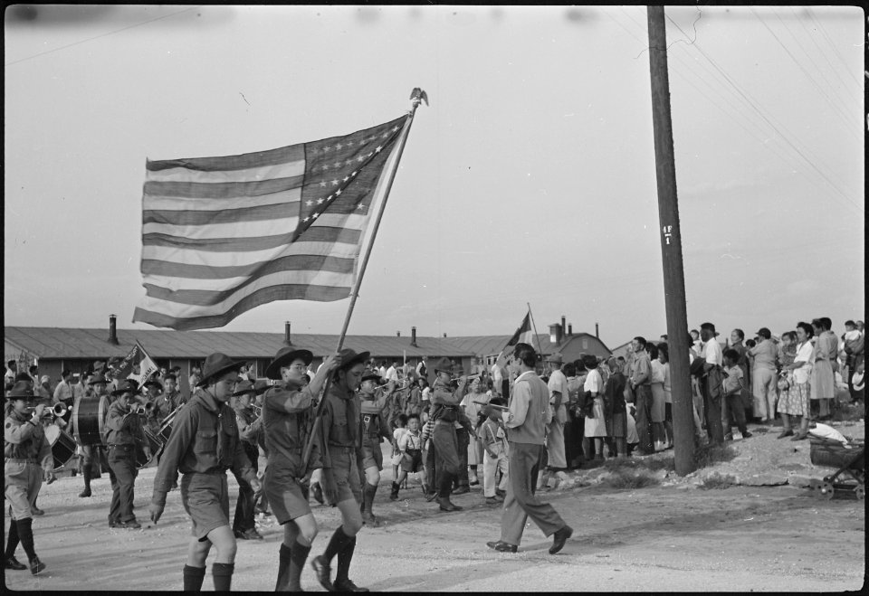 Granada Relocation Center, Amache, Colorado. Amache Summer Carnival Parade. - NARA - 537240