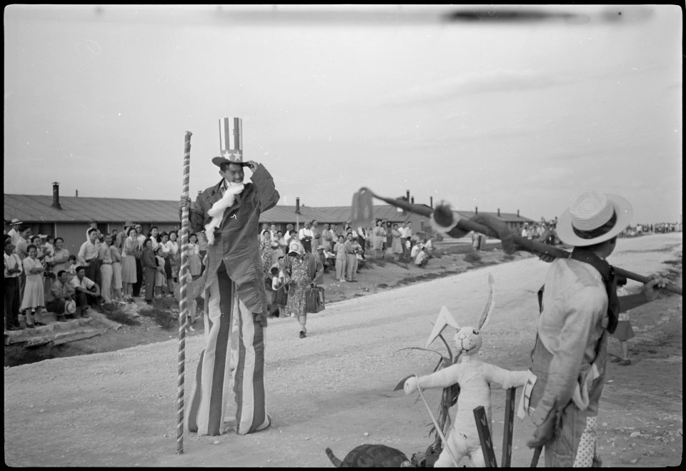 Granada Relocation Center, Amache, Colorado. Amache Summer Carnival Parade. - NARA - 537243