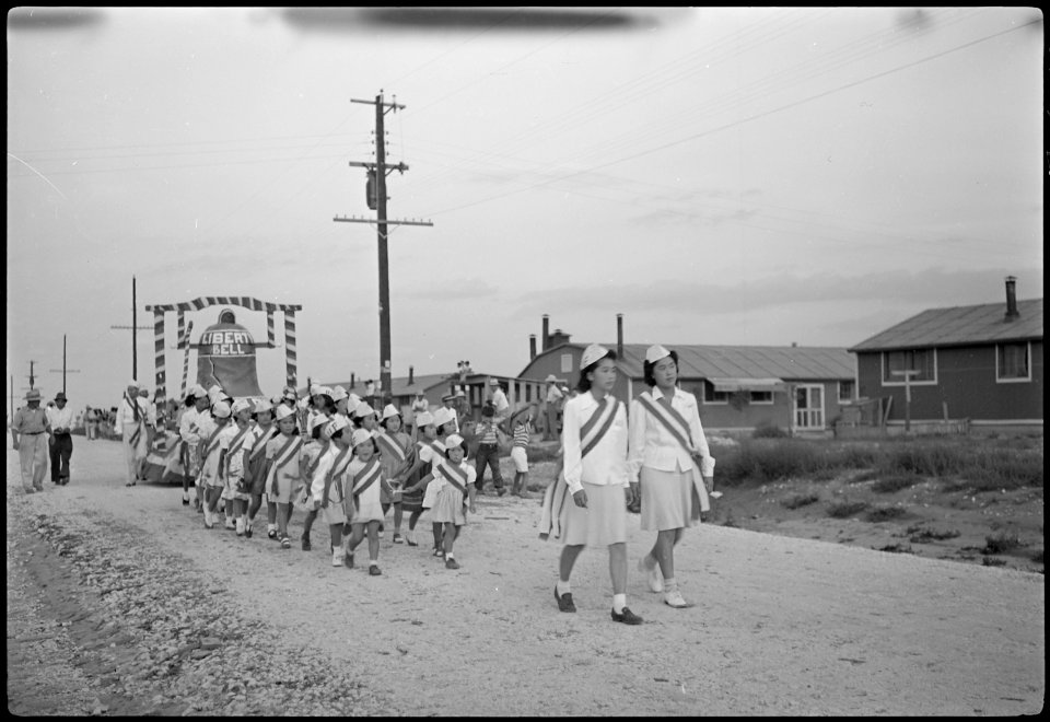Granada Relocation Center, Amache, Colorado. Amache Summer Carnival Parade. - NARA - 537244