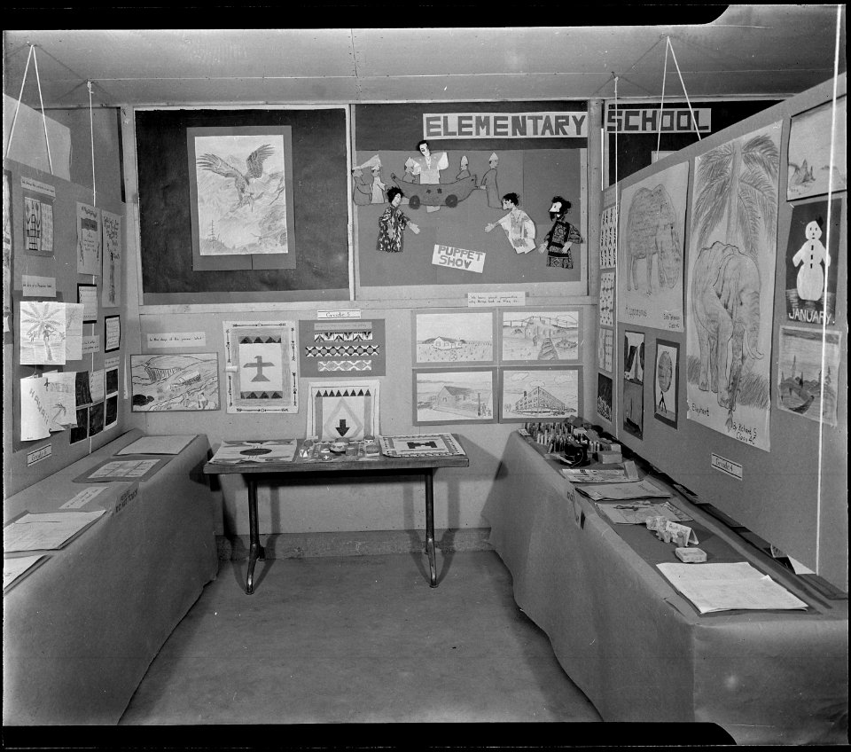 Granada Relocation Center, Amache, Colorado. An exhibit prepared by the Elementary School for the A . . . - NARA - 539293