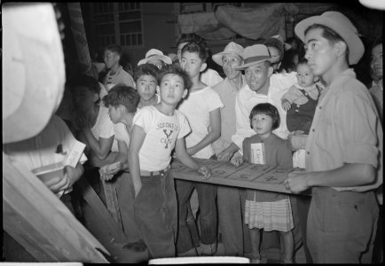 Granada Relocation Center, Amache, Colorado. Carnival shots taken at night. - NARA - 537247