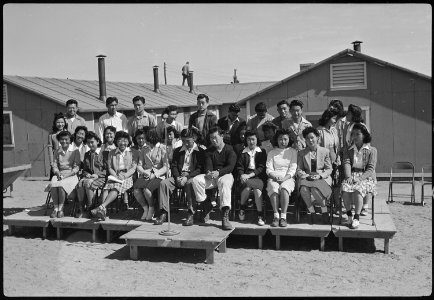 Granada Relocation Center, Amache, Colorado. Amache high school National Honor Society members. - NARA - 537172