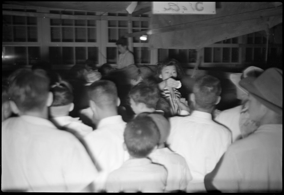 Granada Relocation Center, Amache, Colorado. Carnival shots taken at night. - NARA - 537252