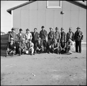 Granada Relocation Center, Amache, Colorado. Chief of Internal Security, Tomilnson, and a portion o . . . - NARA - 539093