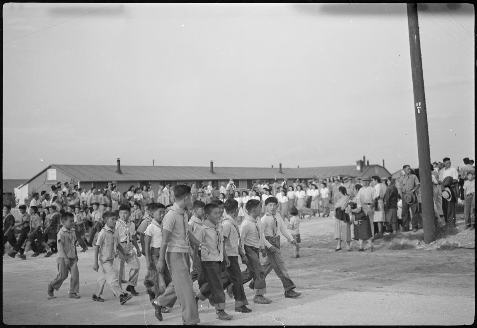 Granada Relocation Center, Amache, Colorado. Amache Summer Carnival Parade. - NARA - 537241