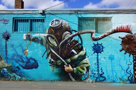 Mural building artwork