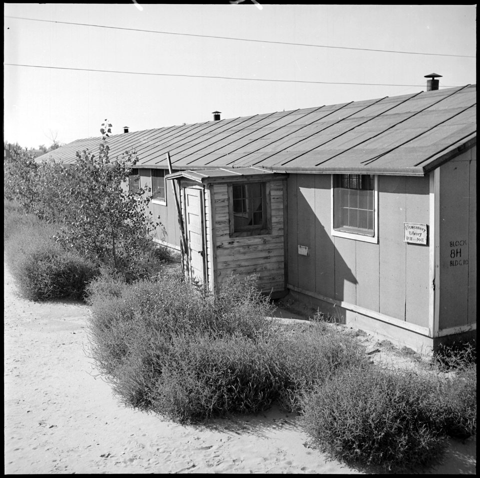 Granada Relocation Center, Amache, Colorado. Elementary school block at the Granada Project, Amache . . . - NARA - 539935
