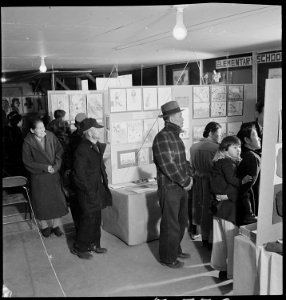 Granada Relocation Center, Amache, Colorado. Evacuee residents at the Granada Relocation Center, vi . . . - NARA - 539301