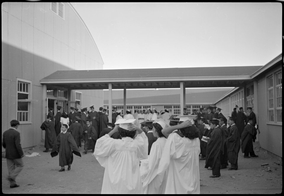 Granada Relocation Center, Amache, Colorado. High School commencement. - NARA - 537213