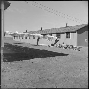 Granada Relocation Center, Amache, Colorado. Every day is wash day in a relocation center, the impr . . . - NARA - 539127