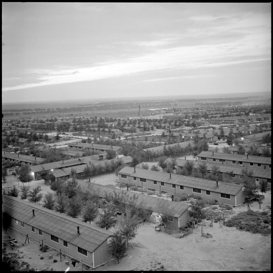 Granada Relocation Center, Amache, Colorado. A section of the Amache Relocation Center at Granada, . . . - NARA - 539940