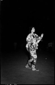 Granada Relocation Center, Amache, Colorado. Mary Okidoi participating in the Bon Odori dances, Aug . . . - NARA - 537370