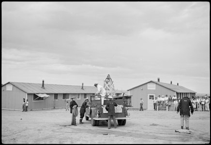 Granada Relocation Center, Amache, Colorado. Picture of this center's air-raid alert, which took pl . . . - NARA - 537177
