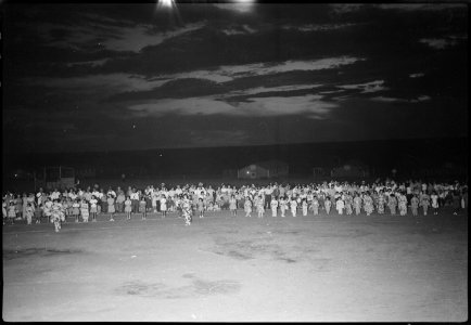 Granada Relocation Center, Amache, Colorado. Part of the approximately 1,000 dancers who participat . . . - NARA - 537367