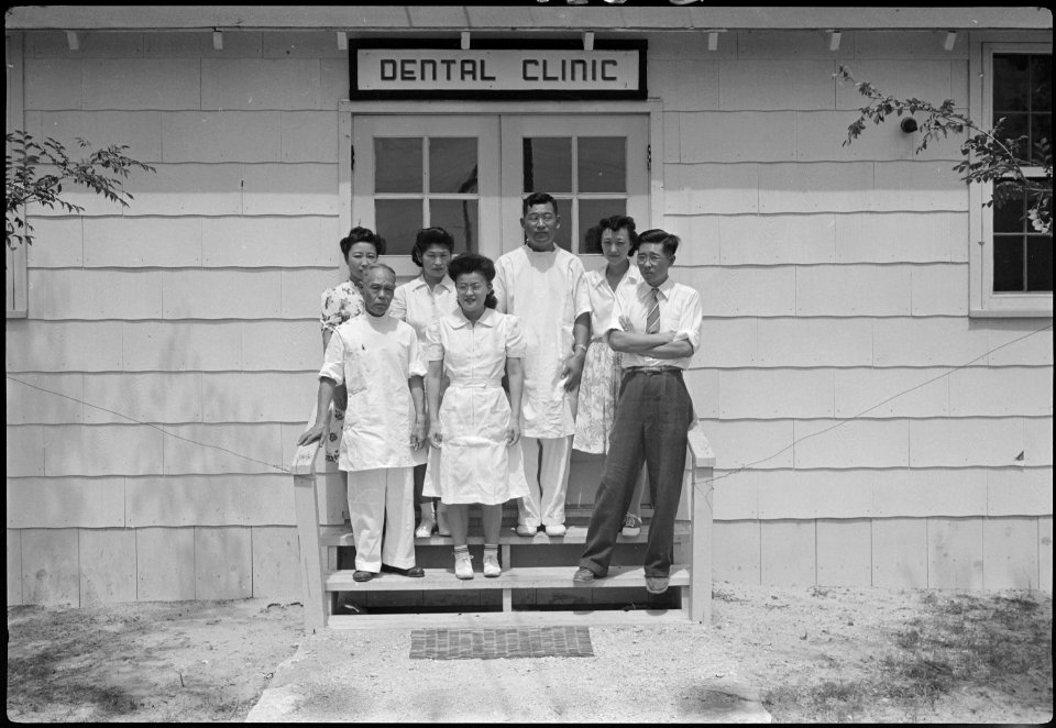 Granada Relocation Center, Amache, Colorado. Members of the Amache dental staff. - NARA - 537273