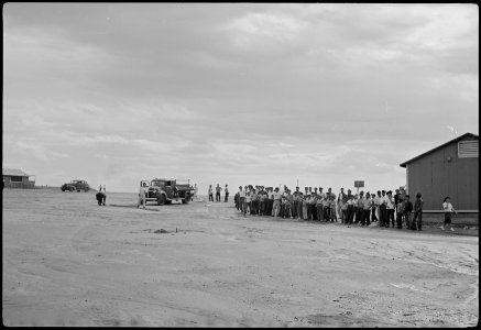 Granada Relocation Center, Amache, Colorado. Picture of this center's air-raid alert, which took pl . . . - NARA - 537178