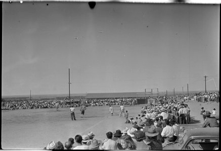 Granada Relocation Center, Amache, Colorado. Part of the crowd of 2,000 people, evacuees and outsid . . . - NARA - 537324