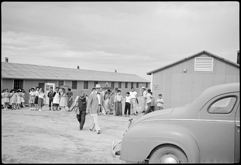Granada Relocation Center, Amache, Colorado. Picture of this center's air-raid alert, which took pl . . . - NARA - 537179