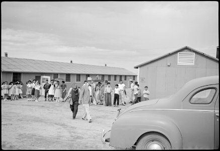 Granada Relocation Center, Amache, Colorado. Picture of this center's air-raid alert, which took pl . . . - NARA - 537179
