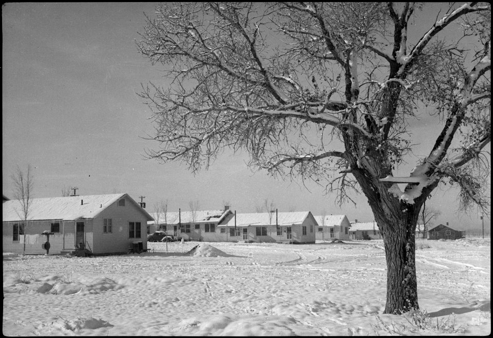 Granada Relocation Center, Amache, Colorado. The administrative living quarters, December, 1943. N . . . - NARA - 539526