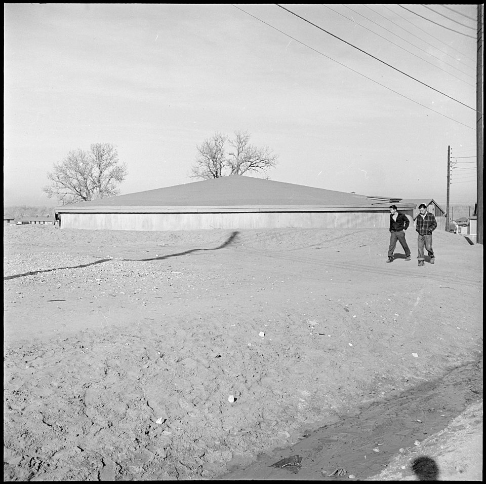 Granada Relocation Center, Amache, Colorado. The water reservoir which insures an adequate supply f . . . - NARA - 539123