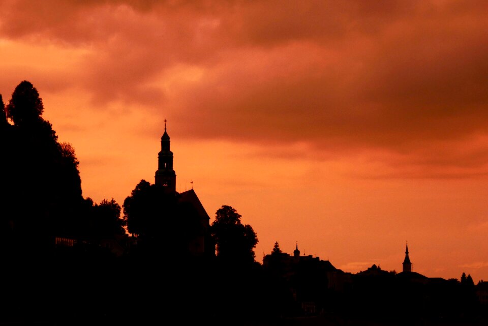 Abendstimmung silhouette clouds