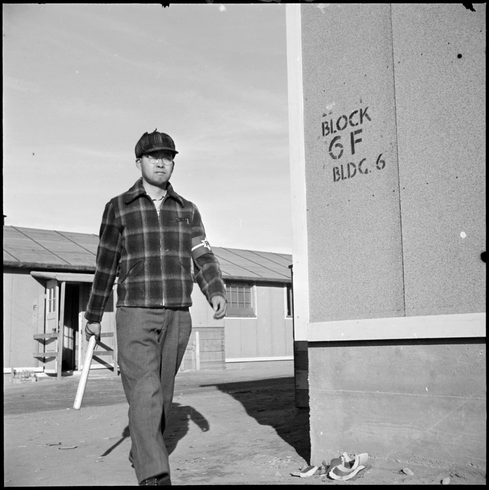 Granada Relocation Center, Amache, Colorado. The center is guarded 24 hours a day by volunteer civi . . . - NARA - 539097