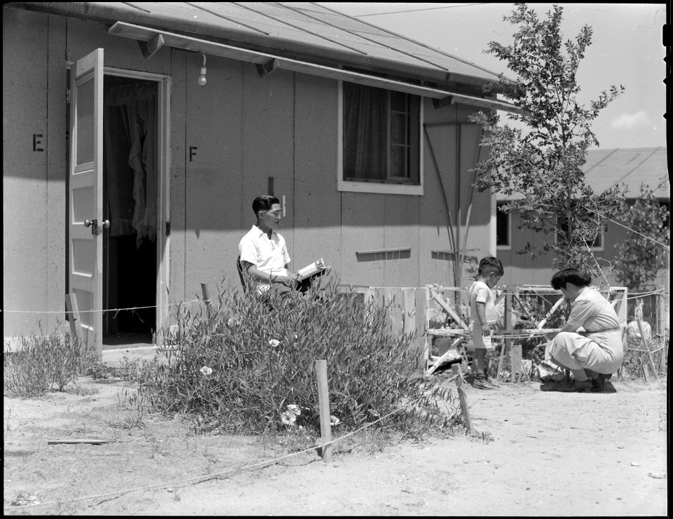 Granada Relocation Center, Amache, Colorado. These are typical evacuee quarters in the Granada Relo . . . - NARA - 539626