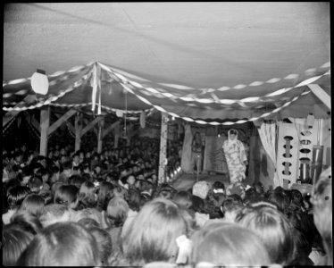 Granada Relocation Center, Amache, Colorado. Since there are no movies, talent shows are extremely . . . - NARA - 539064