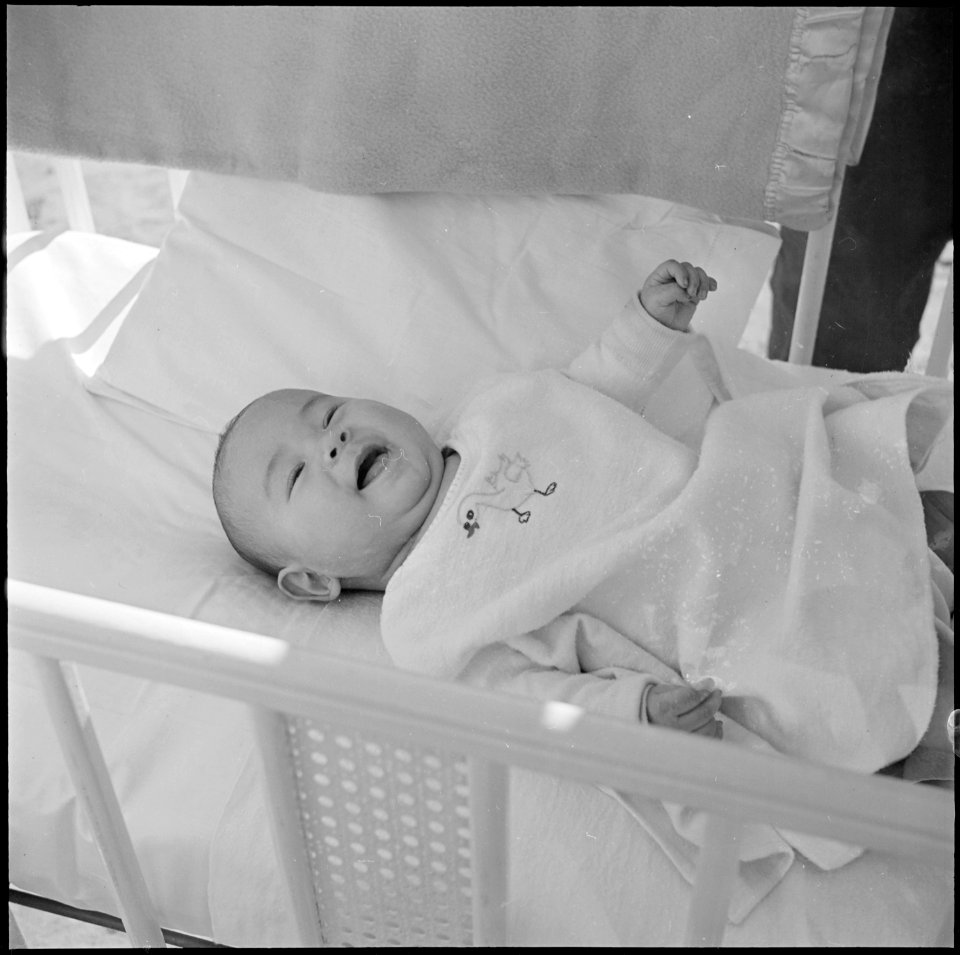 Granada Relocation Center, Amache, Colorado. The youngest of the Unos. This young feller's father . . . - NARA - 539085
