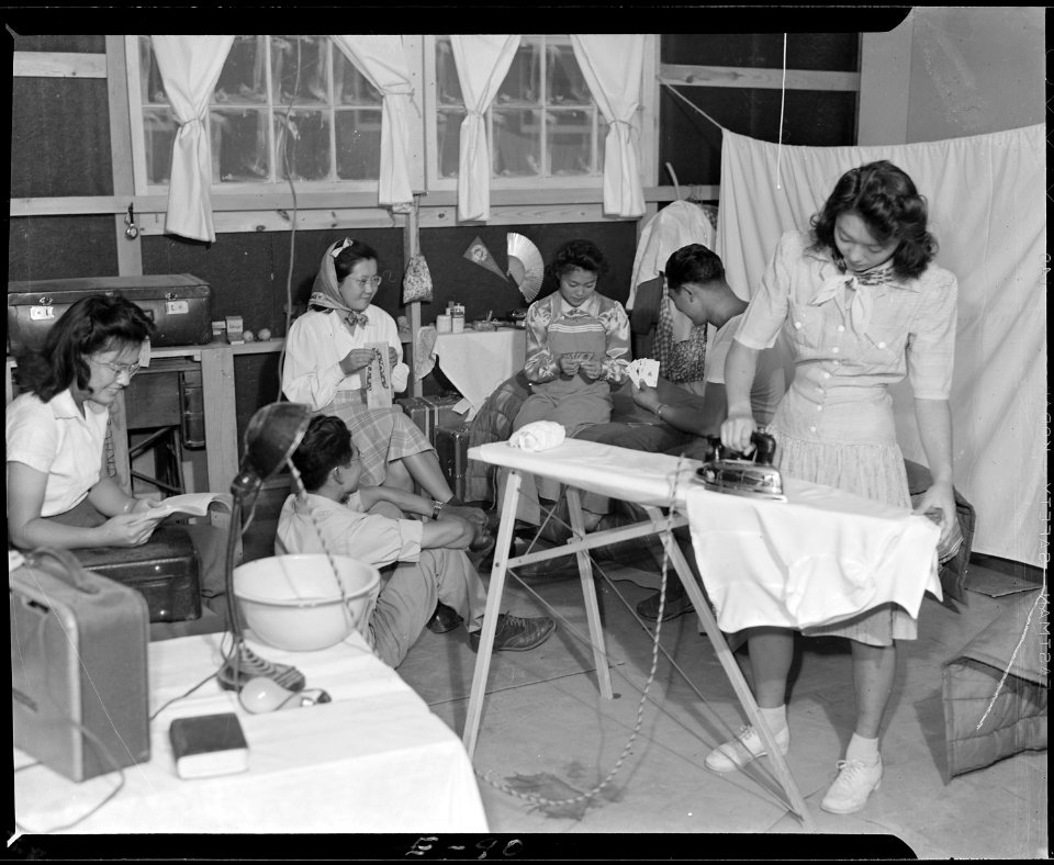 Granada Relocation Center, Amache, Colorado. Two days after arrival and the first Sunday afternoon . . . - NARA - 538753