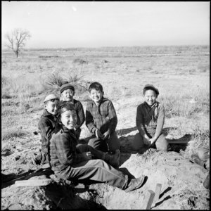 Granada Relocation Center, Amache, Colorado. The age old school boy idea of building a cave went al . . . - NARA - 539114